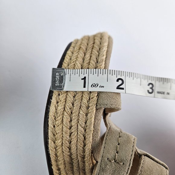 UGG Tawnie Beige/Cream Suede Espadrille Wedge Sandal 6 1000404 - Picture 10 of 13